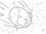 Meteor Solar Comet Scribblefun Coloringfolder sketch template