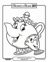 Coloring Beast Beauty Pages Chip Mrs Potts Disney Colouring Kids Lumiere Clipart Drawing Characters Fun Cliparts Drawings Lobster Candle Cute sketch template
