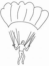 Paraquedas Saltando Homem Tudodesenhos sketch template