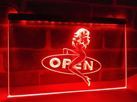 Lb033r Open Sexy Sex Girls Pub Bar Club Led Neon Light Sign In Plaques