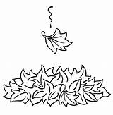 Coloring Leaf Pages Fall Printable Kids sketch template