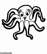 Coloring Octopus Friends sketch template