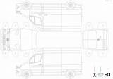 Car Mercedes Sprinter Kids Paper Colouring Pages Model Cut Cray Shades Benz sketch template