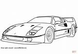 Ferrari F40 Stampare Disegnare sketch template