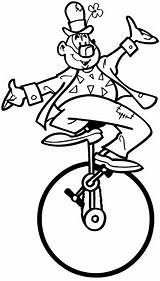 Unicycle Circus Clown Line Entertainment Drawing Coloring Vinyl Decals Pages Customize Sticker Signspecialist Beevault Template Getdrawings sketch template