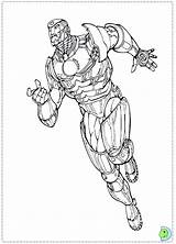 Dinokids Coloring Iron Man Close sketch template