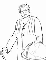 Coloring Pages Mary Bethune Mcleod History Month Wheatley Printable Template sketch template