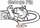 Pig George Pages Kids Color Peppa Print Coloring Drawing sketch template
