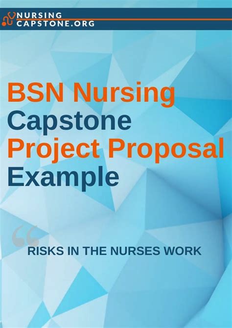 bsn nursing capstone project proposal
