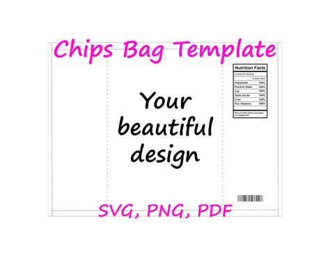 blank chip bag template