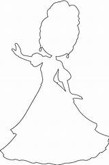 Princess Silhouette Silhouettes Outline Vector Svg Coloring Pages sketch template