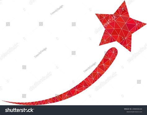 lowpoly success start star icon illustration stock vector royalty