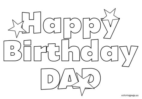 happy birthday dad coloring page