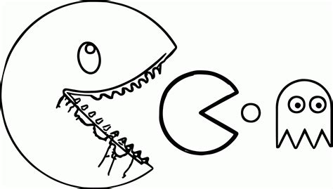 pac man coloring page coloring home