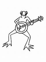Banjo Frog sketch template
