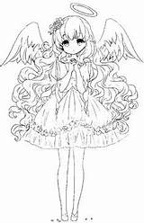 Ange Chibi Personnages Adulte Graphisme sketch template