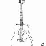 Coloring Guitare Pages Guitar Instrument Musical Music Hellokids sketch template
