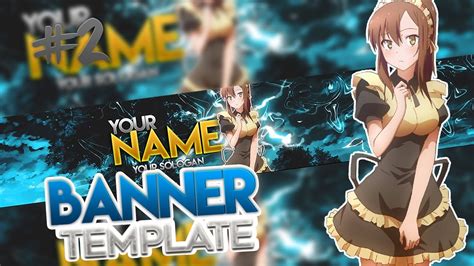 anime banner template siloxartworks  youtube