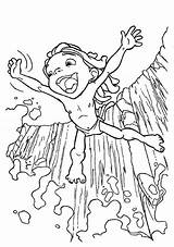 Tarzan Jump Coloring Cliff Disney Button Through Print Grab Feel Well Right sketch template