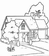 House Coloring Pages Printable Getcolorings Color sketch template