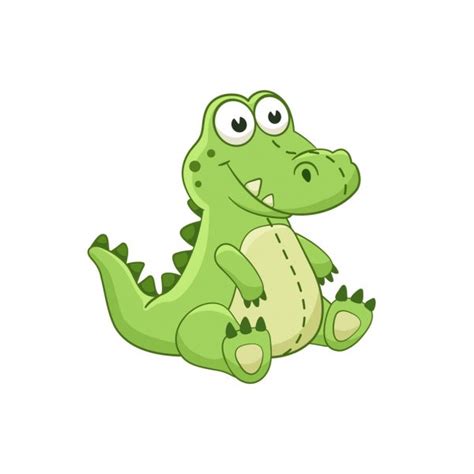 söt krokodil tecknade sitter — stock vektor © starlight789 46390001