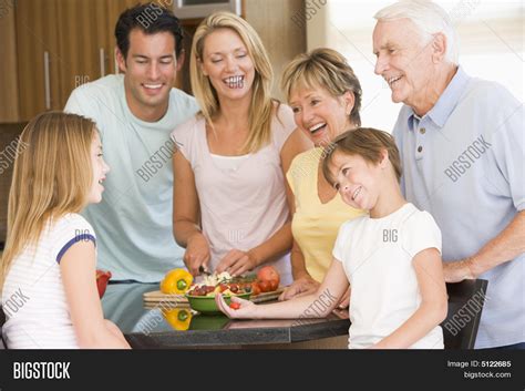 family preparing meal image photo  trial bigstock