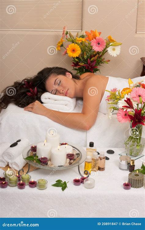 massage skincare spa stock image image  hair massage