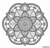 Mandala Symmetry Radial Colorare Emaze Nero Diggs sketch template