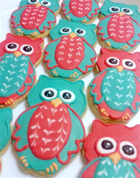 owl sugar cookies   baby shower owl sugar cookies sugar cookies