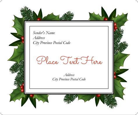 christmas mailing label template addictionary