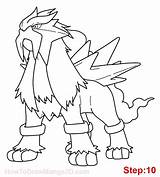 Coloring Entei Pokemon Getcolorings sketch template