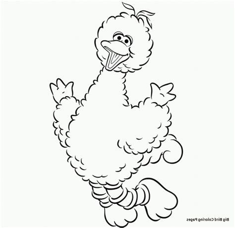 big bird coloring page sesame street pages images  colouring cute