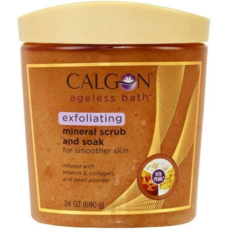 calgon ageless bath mineral scrub  soak  oz walmartcom walmartcom