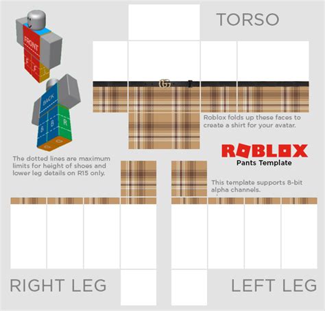 roblox clothes template pants