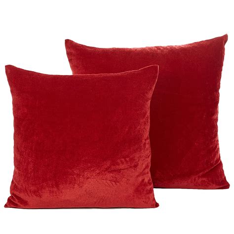 modern velvet red cushions luxury soft scatter small large cushion