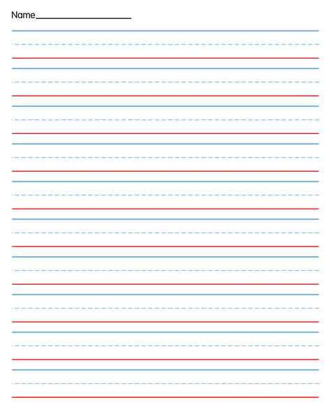 primary lined paper template  printable templates