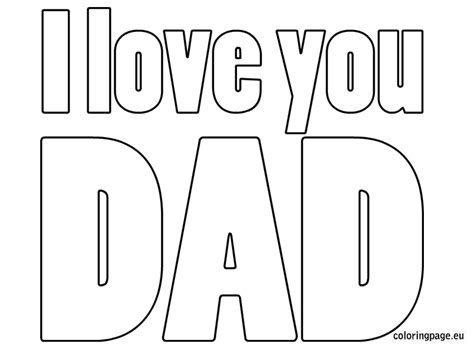 love  dad coloring pages getcoloringpagescom
