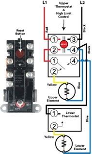 wiring diagram  water heater thermostat
