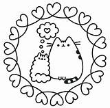 Pusheen Coloring Pages Line Drawing Printable Print sketch template