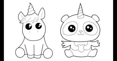 unicorn cute panda coloring pages coloring  drawing