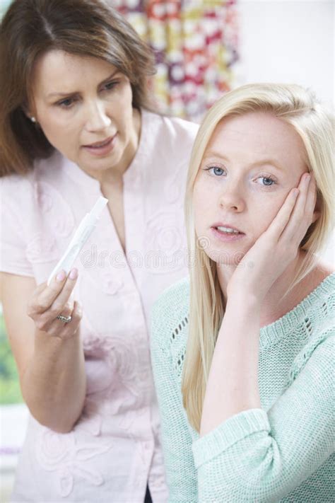 Mother Questioning Teenage Daughter About Pregnancy Test