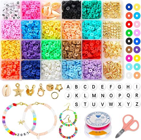 polymer clay beads bracelets making kit   pcs heishi beads