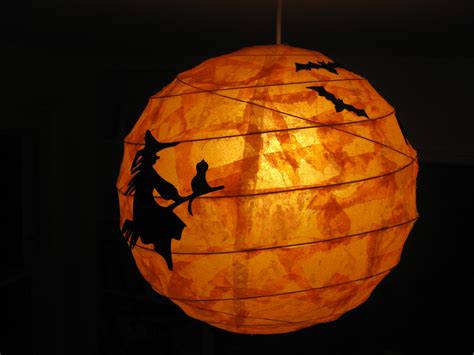 shadow halloween paper lantern pumpkins