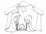 Belenes Nacimiento Belen Nativity sketch template