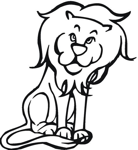 lion printable coloring page