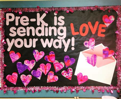 pre  valentines day bulletin board idea sending love   tie