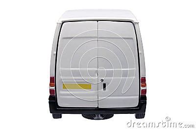white van rear stock photo image