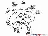 Coloring Princess Valentine Kiss Kids Pages Coloringpagesfree Valentines sketch template