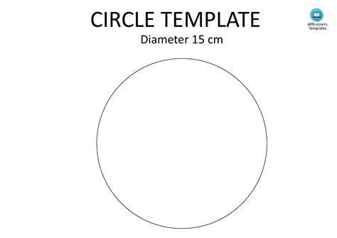 circle template  diameter cm templates  allbusinesstemplatescom
