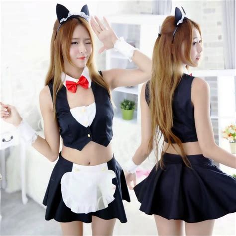Boocre Anime Playful Rabbit Costumes Maid Wear Sexy Uniform Catwoman